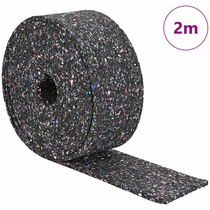Rubber Granulate Roll Black 200 x 8 x 0.8 cm Rubber vidaXL