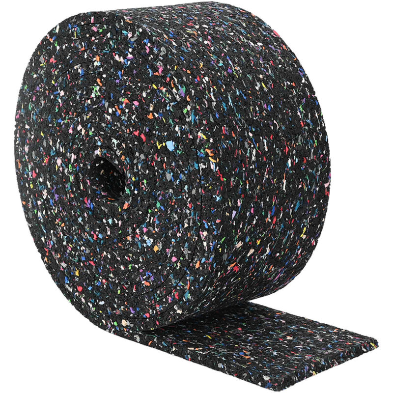 Rubber Granulate Roll Black 1000 x 12 x 0.6 cm Rubber vidaXL