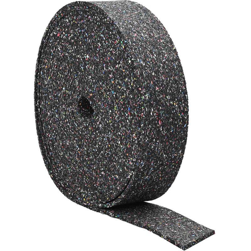 Rubber Granulate Roll Black 2000 x 12 x 1 cm Rubber vidaXL