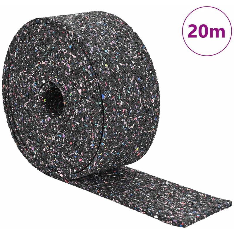 Rubber Granulate Roll Black 200 x 5 x 0.3 cm Rubber vidaXL