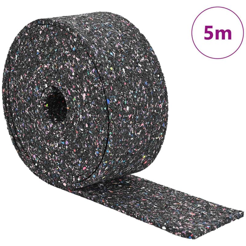 Rubber Granulate Roll Black 500 x 8 x 0.8 cm Rubber vidaXL