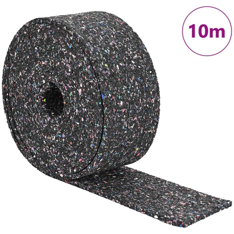 Rubber Granulate Roll Black 1000 x 8 x 1 cm Rubber vidaXL