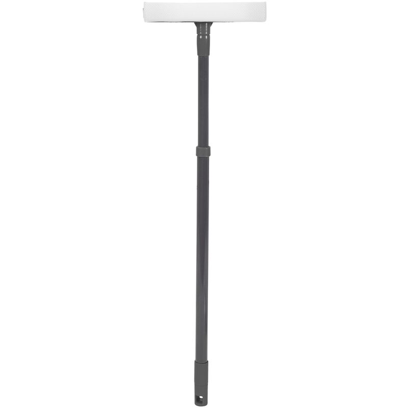 JVL - Rubber Squeegee Sponge Window Cleaner with Extendable Pole, Grey