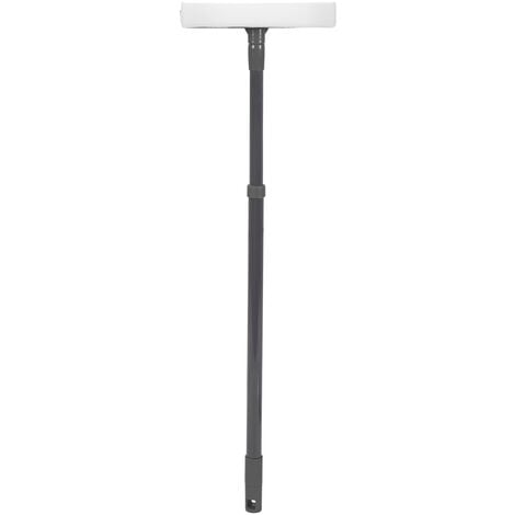 Rubber Squeegee Sponge Window Cleaner with Extendable Pole, Grey/Turquoise