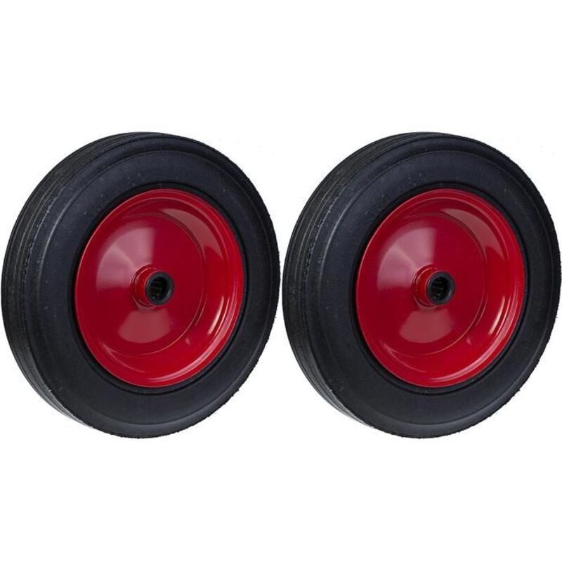 Rubber wheel - 350 mm - Pressed steel - 75 mm width - 800 kg capacity