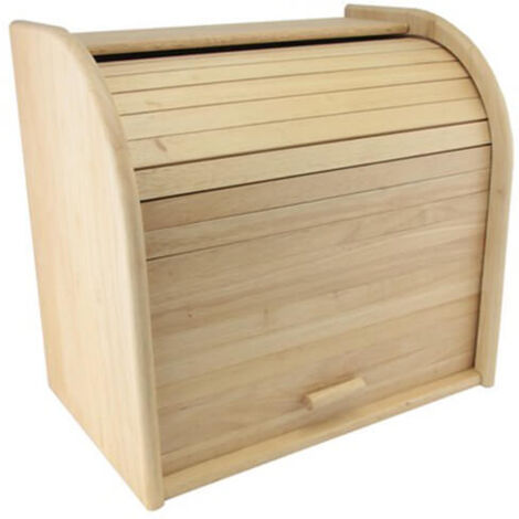 Rubber Wood Bread Bin Double Decker