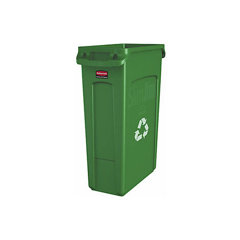 Rubbermaid Cestino SLIM JIM® capacità 87 l con canali di