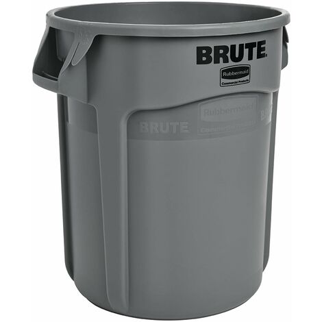 Rubbermaid Commercial Products FG261000 Brute Contenitore Rotondo a Bassa Densità, in Polietilene LLDPE, Grigio