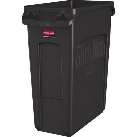 Rubbermaid, Poubelle SLIM JIM®, capacité 60 l, avec canaux