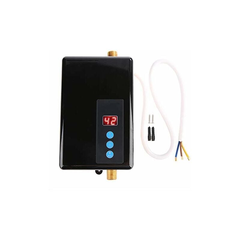 Sjlerst - 5.5KW Mini chauffe-eau électrique instantané système de production d'eau chaude sans réservoir pour douche sans chauffe-eau pour cuisine et