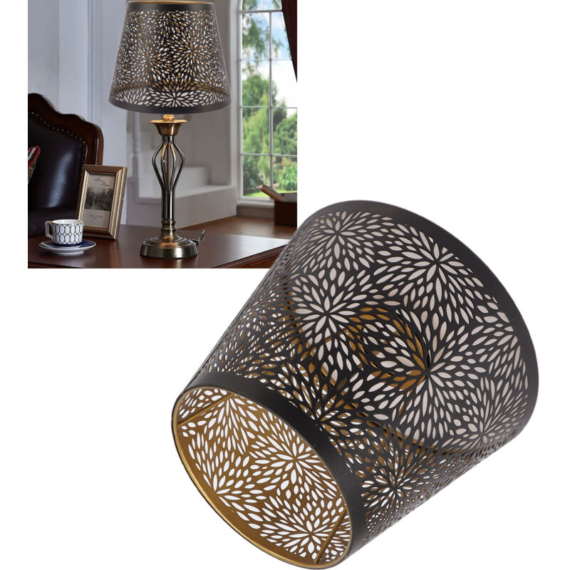 Sjlerst - Abat-jour d'ombre d'arbre, abat-jour en fer forgé sculpté en forme d'arbre de forêt E27 Mini abat-jour pour lampe de table décoration de