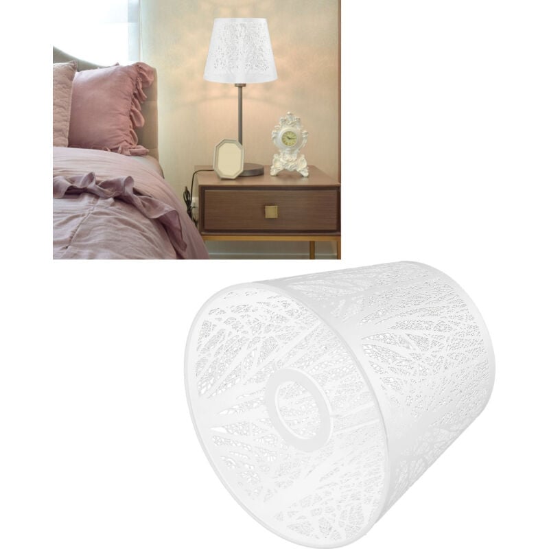 Sjlerst - Abat-jour moderne en métal ajouré E27 , mini abat-jour en forme d'arbre forestier sculpté abat-jour pour chambre à coucher et salon