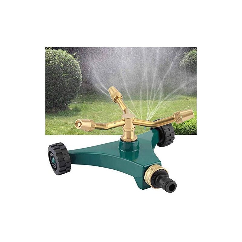 Sjlerst - Rubberskin Arroseur Jardin d'irrigation Automatique Irrigation Sprinkler en Cuivre d'Arrosage Bras Rotatif à 360 °Outil de Arroseur de