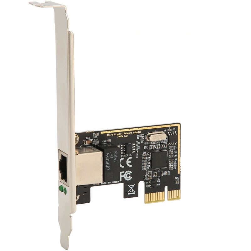 Sjlerst - Rubberskin Carte Réseau pci Express Gigabit Ethernet à 1000 Mbps PCIe RJ45 lan Adaptateur pour pc Supporte Windows