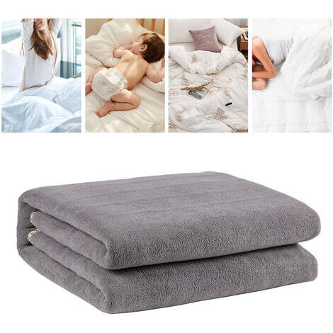 Rubberskin Couverture Chauffante éLectrique, 150x80cm, 60s Rapide Protection Contre la Surchauffe, Lavable en Machine, pour Canapé, Bureau Couverture chauffante