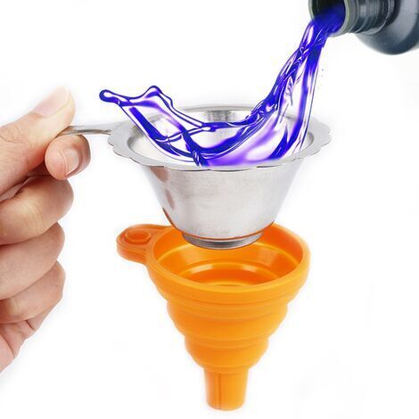 Rubberskin Filtre de résine d'impression 3D, entonnoir en silicone pliable et filtre en  pour verser la résine dans la bouteille de résine