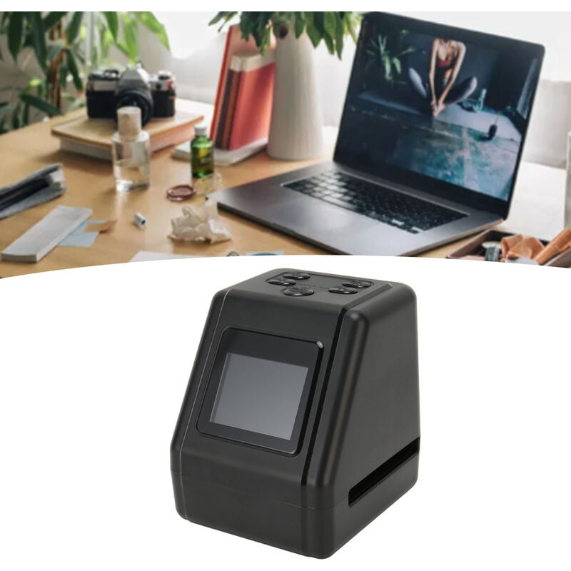 Sjlerst - Rubberskin Mini Scanner numérique de Films et de Diapositives – Convertit Les négatifs et Les Diapositives de Films 135, 126, 110, Images