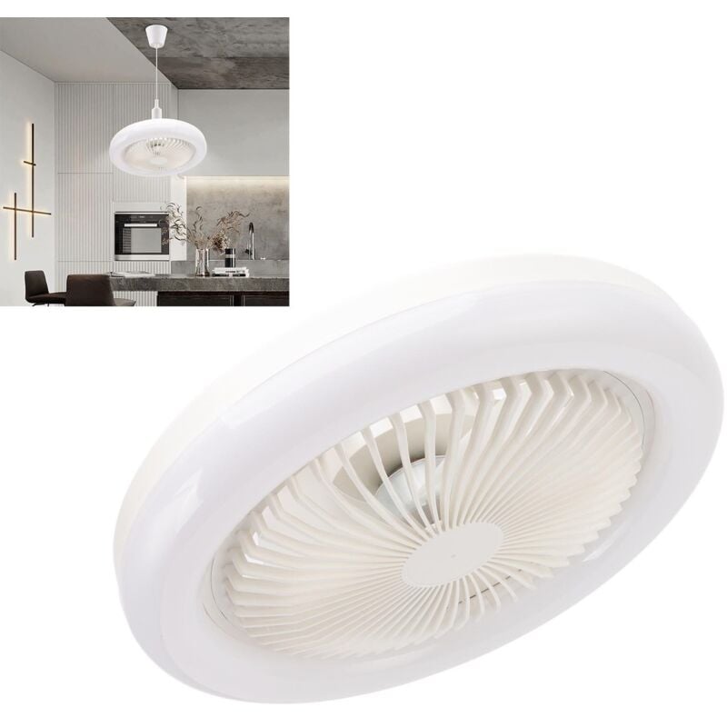 Sjlerst - Ventilateurs de Plafond avec Télécommande, 36W Ventilateur de Plafond 9,8 Pouces Petite Lampe de Ventilateur led Silencieuse E27 pour