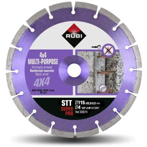 RUBI 30974 STT-115 SUPERPRO Disco Diamante Todoterreno Segmentado - ref: 30974