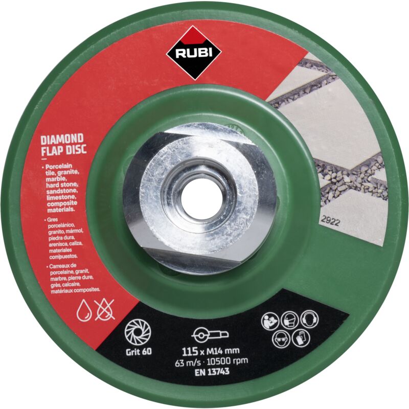 Rubi - 32921 50/60 grit grueso Disco Ø115 - ref: 32921