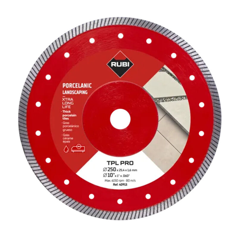 Rubi - Disque diamant Grès cérame tpl pro 250/300 mm - 40913 - 250 mm
