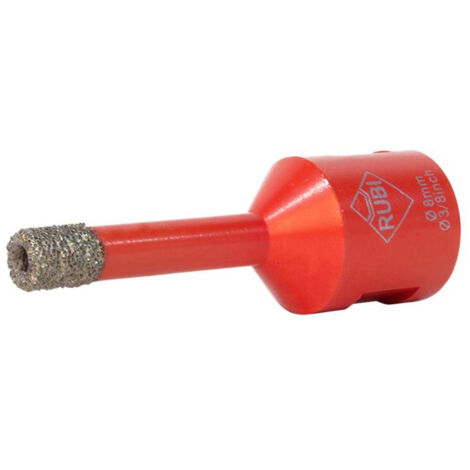 Rubi 8mm Dry Cut Diamond Drill Bit for Ceramic & Stone
