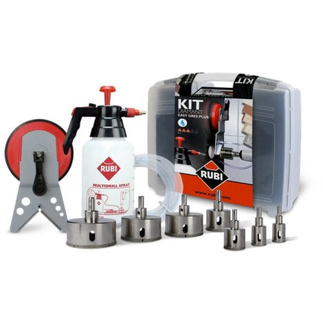 Rubi - Kit di punte diamantate Lunghezza massima di foratura 27 mm EASYGRES PLUS