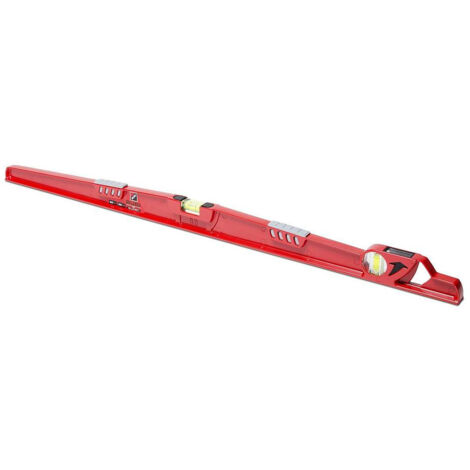 Rubi – Niveau à bulle 76939 80 cm en fonte d'aluminium – Précision 0,5 mm/m – Base mécanisée pour vérification horizontale et verticale
