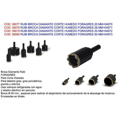 RUBI rubi broca diamante corte humedo foragres 50 mm 04973 , rubi broca diamante corte humedo foragres 50 mm 04973