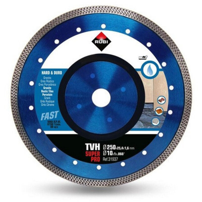Rubi - Diamanttrennscheibe Tvh 250 Superpro Ø 250 Mm Für Harte Materialien - 31937