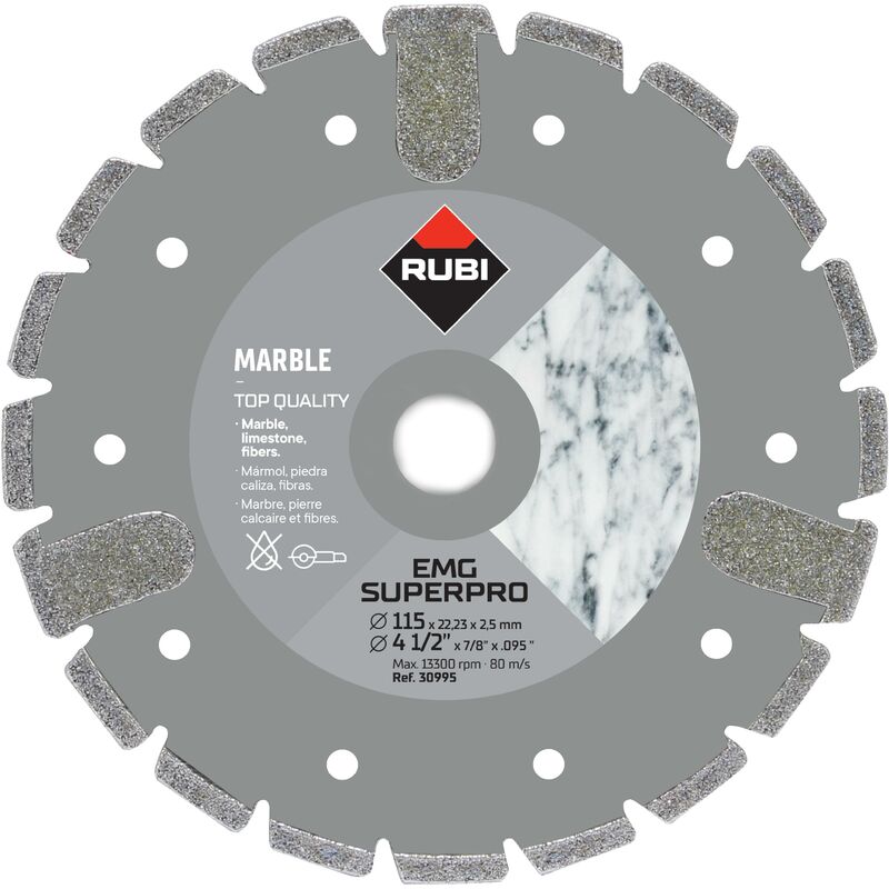 Image of Rubi - disco diamantato emg 115 superpro per marmo - 30995