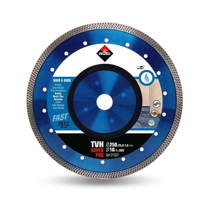 Rubi - Disque diamant tvh 250 Superpro ø 250 mm pour matériaux durs - 31937