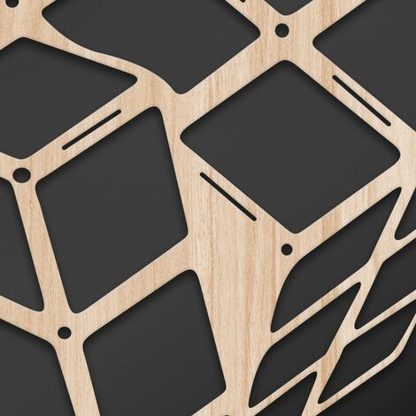 RUBIK - Quadro arredo LASERCUT composito Legno e PVC  60x60cm