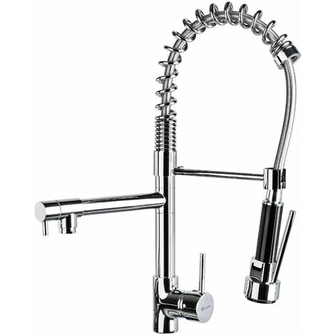 rubinetteria da cucina con 2 rubinetti & doccetta estraibile - miscelatore cucina, miscelatore lavabo, miscelatore bagno