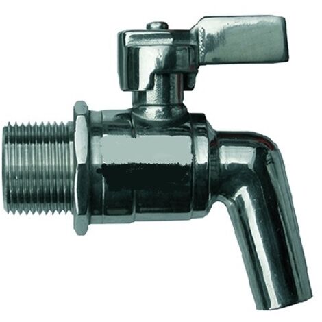 RUBINETTI A LEVA ACCIAIO INOX PER FUSTI OLIO  E SERBATOI   	 - M 3/4  DF 607226