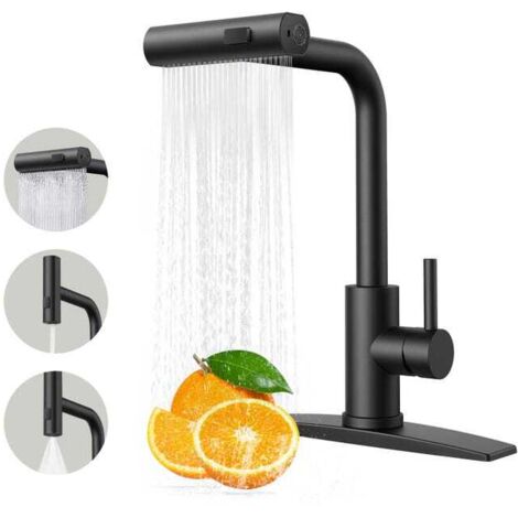 Rubinetti da cucina, rubinetto da cucina con spruzzatore estraibile opaco, rubinetto moderno per lavello da cucina in acciaio inossidabile