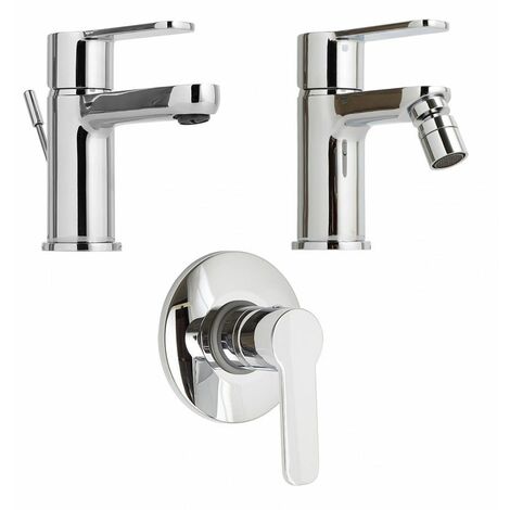 RUBINETTI IN OTTONE PER LAVABO, BIDET E INCASSO DOCCIA CROMATI NORA