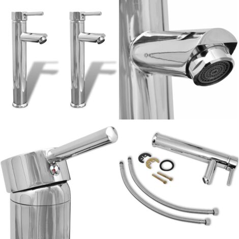 Rubinetti Miscelatori da Bagno 2 pz Cromati - Miscelatore da bagno - Rubinetto in ottone