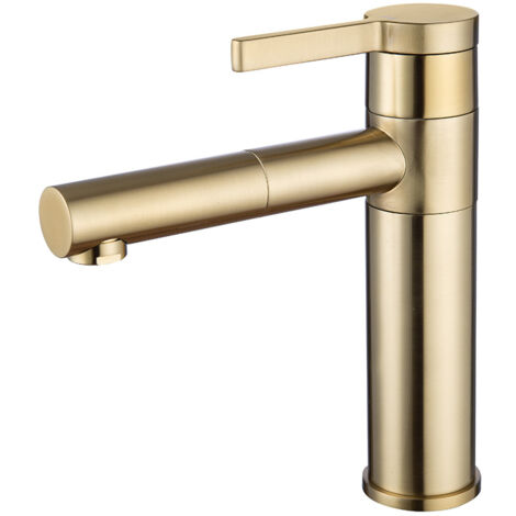 Rubinetti per lavabo da bagno Rubinetto miscelatore per lavabo con rotazione a 360° Rubinetti per acqua calda e fredda, bronzo