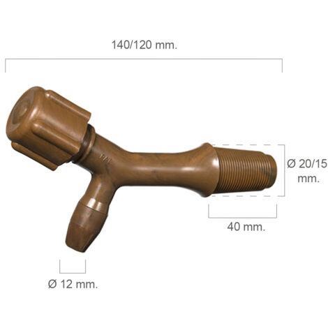 Rubinetto a botte in plastica numero 1 per 100 litri