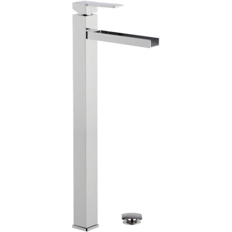 Rubinetto a cascata extra alto per bacinelle design quadro  Piletta di scarico: No
