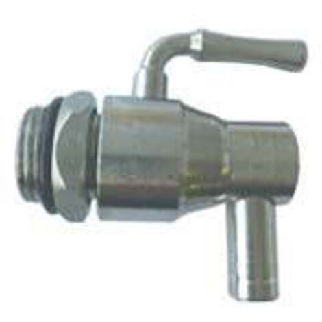 Rubinetto A Leva Acciaio Inox Con Dado Per Fusti E Serbatoi - M 3/8"