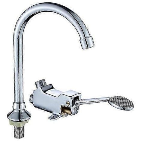 ALOVEZ Rubinetto a pedale per lavello da cucina, rubinetto da bagno, miscelatore per lavabo, a pedale