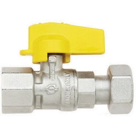 RUBINETTO A SFERA CON LEVA NORMGAS DIRITTO FEM - GIREVOLE FEM. 1/2&quot x 3/4&quot