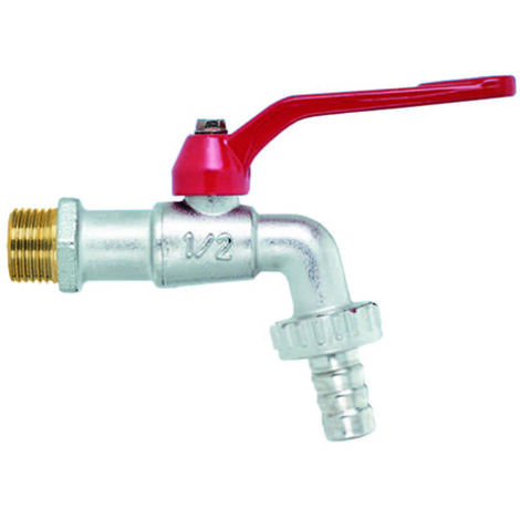 Rubinetto a sfera con maniglia a leva - m 3/8 con portagomma f 3/4