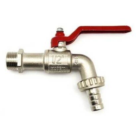 RUBINETTO A SFERA CON PORTAGOMMA CON LEVA ROSSA 3/4 DN 14   PN 16 ITAP