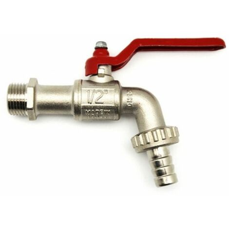 RUBINETTO A SFERA CON PORTAGOMMA CON LEVA ROSSA 3/4&quot DN 14   PN 16
