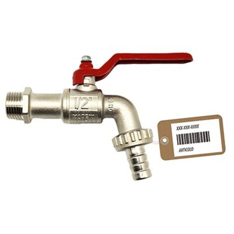 RUBINETTO A SFERA CON PORTAGOMMA F-BRICO 1/2" DN 10 PN 16