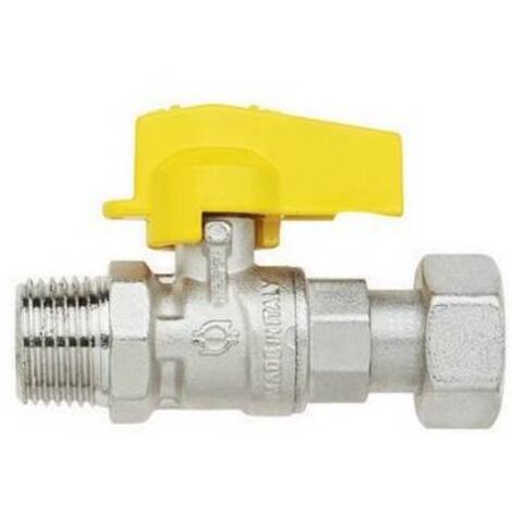 RUBINETTO A SFERA DIRITTO CON LEVETTA NORMGAS MASCHIO-GIRELLO FEMMINA 1/2" x 1/2" FIV