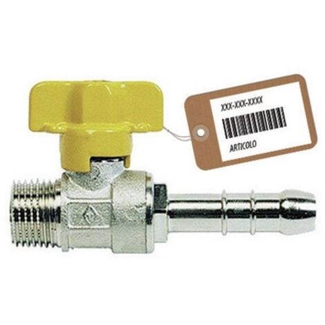 RUBINETTO A SFERA GAS CON PORTAGOMMA M F-BRICO 1/2 x 0,9 Gpl